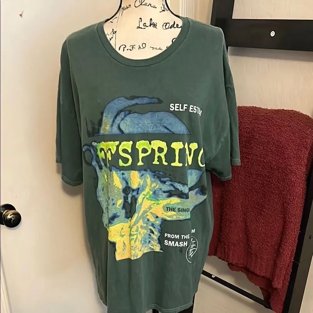 Offspring Band Music Green Self Esteem Graphic Pullover T-Shirt